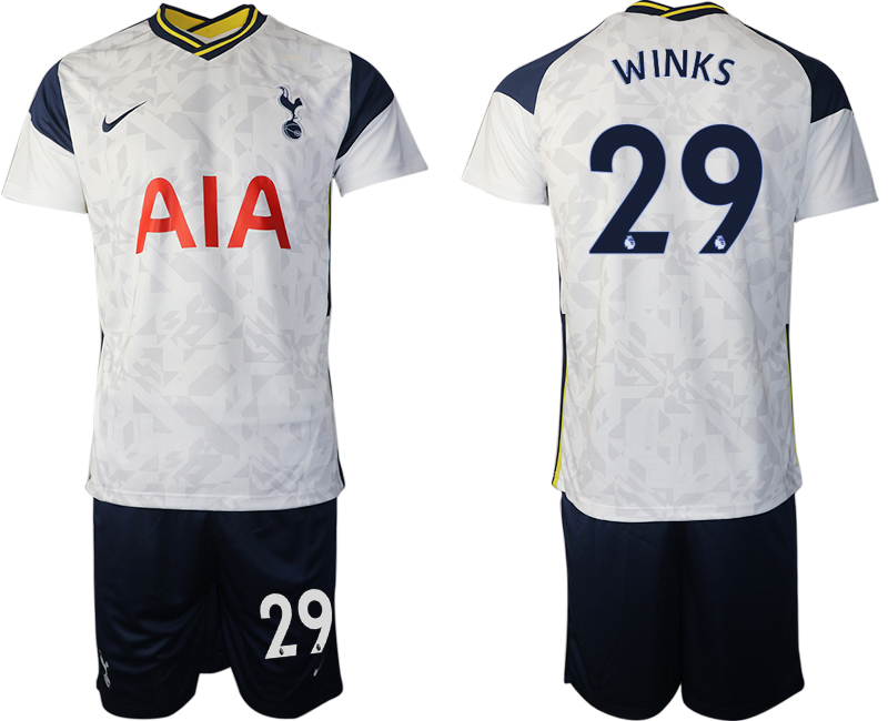 Men 2020-2021 club Tottenham home #29 white Soccer Jerseys->tottenham jersey->Soccer Club Jersey
